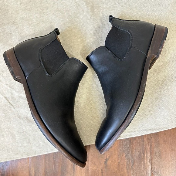 SUTRO FOOTWEAR The Ocean Ankle Boots Booties Stretch in Black Leather - Picture 6 of 12